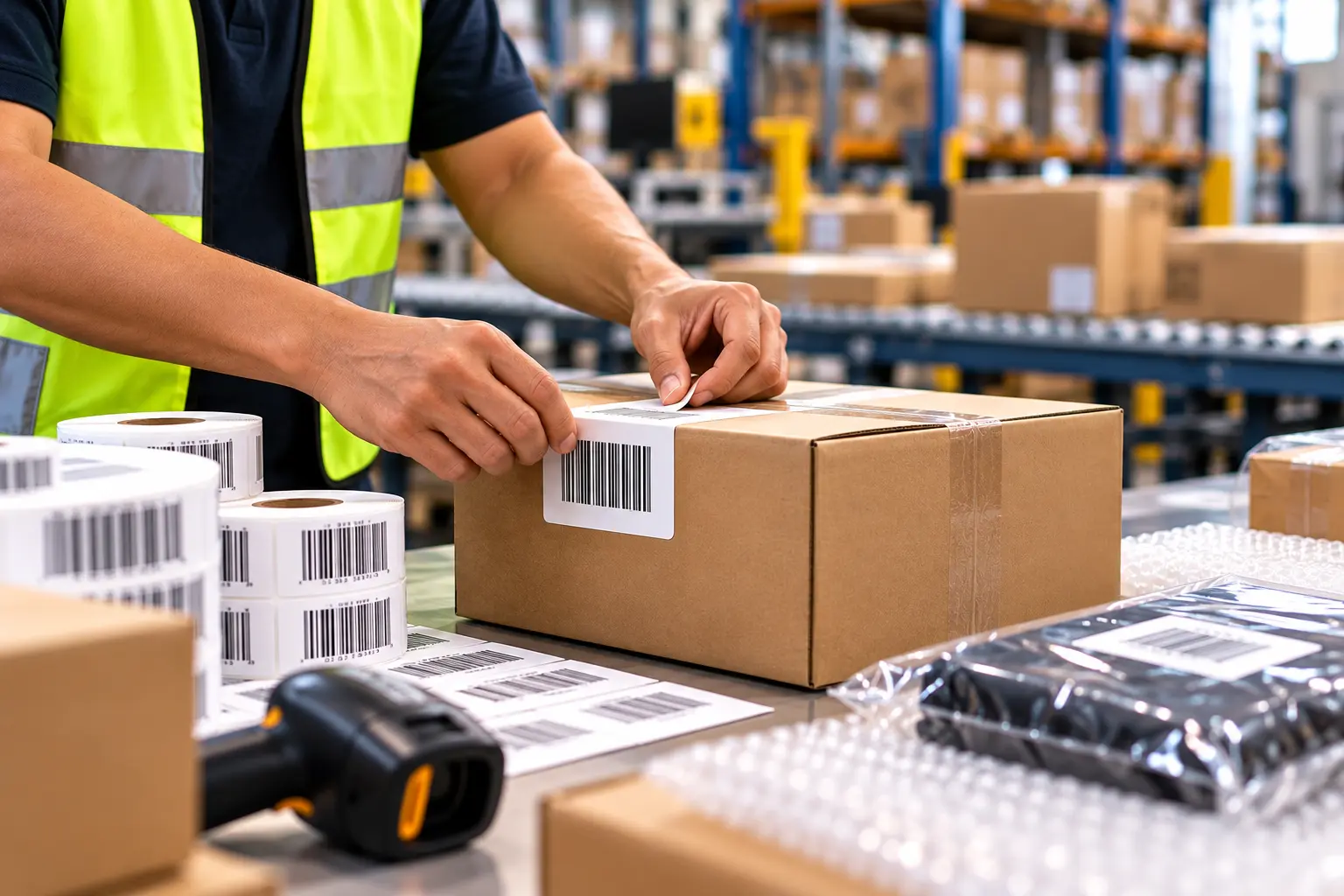 Barcode labeling and packaging for marketplace fulfillment